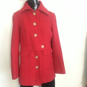 Vintage J.Crew 100% wool red coat